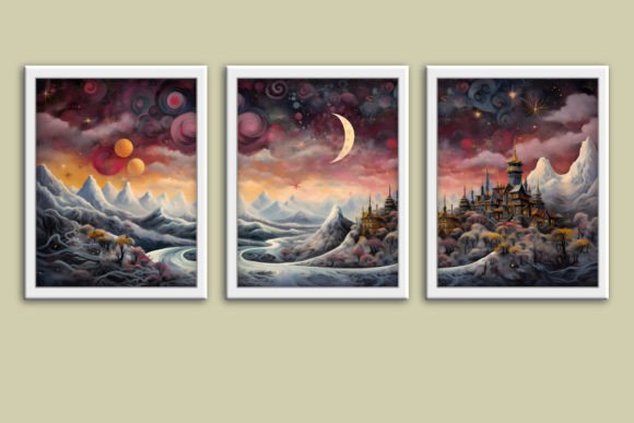 Download Celestial 3 Wall Art Prints Panorama Set - Art Collection
