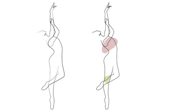 Download Ballet Dancing Female Figure Line Art - Art Collection