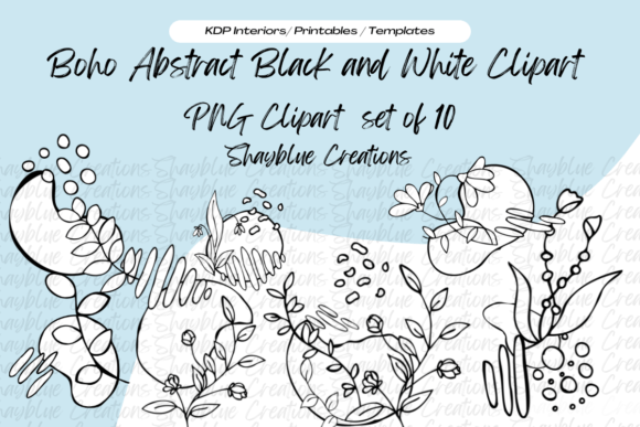 Download Abstract Boho Black and White Clipart - Art Collection