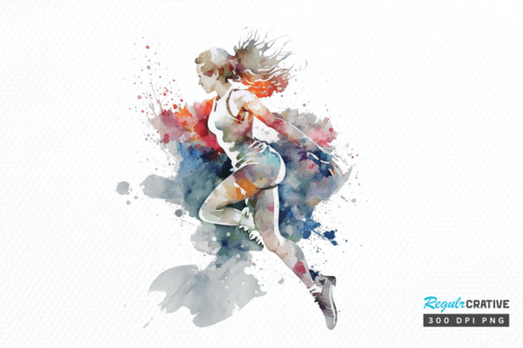 Download Watercolor Woman Figure Skating Clipart - Art Collection