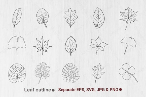 Download Leaf Outline, Leaves Line Art, Leaf Svg - Art Collection