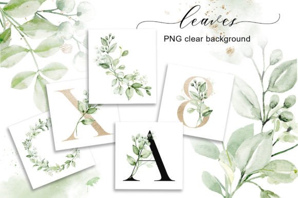 Download Leaves Clipart Set, Alphabet Png. - Art Collection