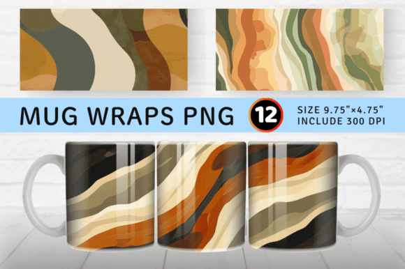 Download Earthy Colors Mug Wrap Sublimation Desig - Art Collection