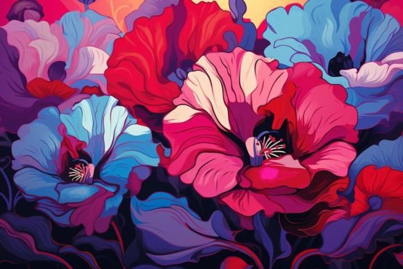 Download Artistic Backgrounds Poppy Field Art - Art Collection