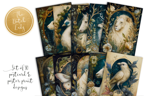 Download White Animals Postcard Art Prints - Art Collection