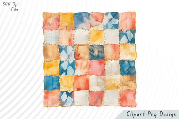 Download Watercolor Patchwork Quilt PNG Clipart - Art Collection
