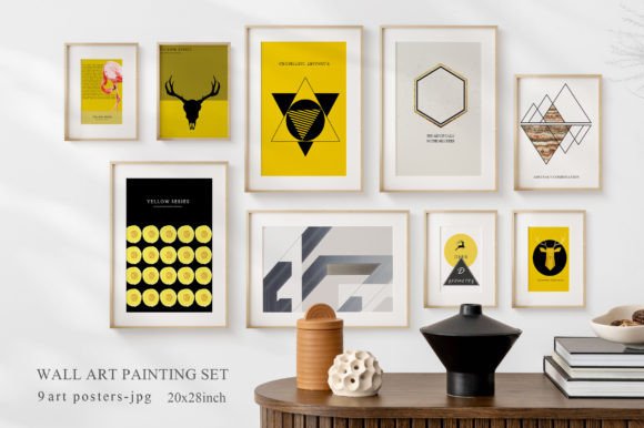 Download Abstract Art Print, Wall Art, Yellow - Art Collection