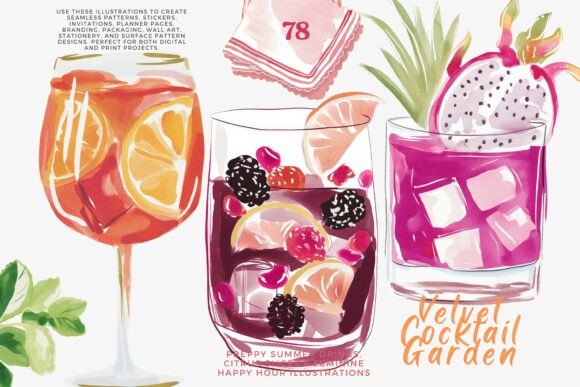 Download Preppy Cocktail Clipart Bundle - Art Collection