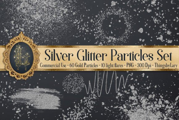 Download Silver Glitter Particles PNG Overlay - Art Collection