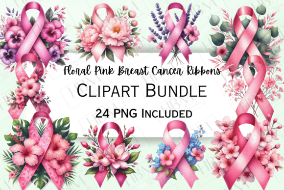 Download Floral Pink Breast Cancer Ribbon Clipart - Art Collection