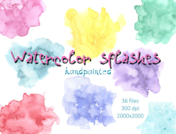 Download Watercolor Splashes Clipart - Art Collection
