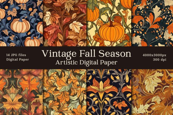 Download Vintage Fall Season Artistic Backgrounds - Art Collection