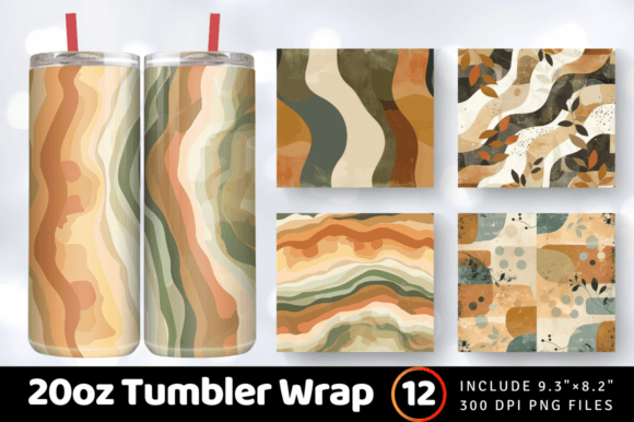 Download Earthy Colors Tumbler Wrap - Art Collection