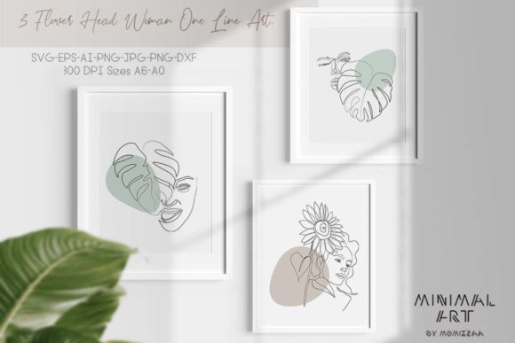 Download Flower Head Woman One Line Art Wall Art - Art Collection