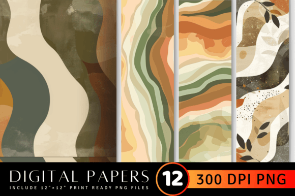 Download Earthy Colors Digital Paper Backgrounds - Art Collection
